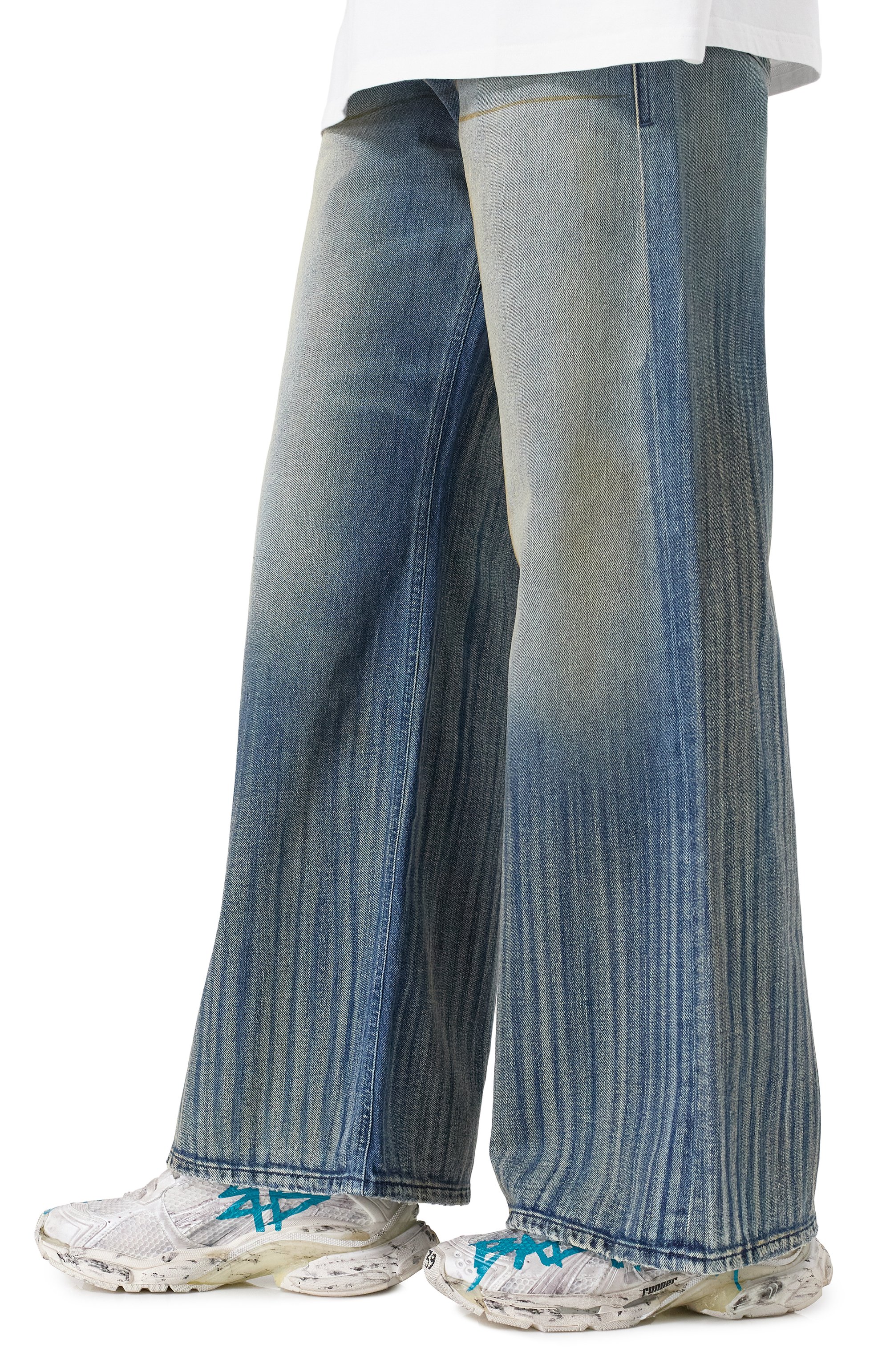 Комбинированные кроссовки runner BALENCIAGA, арт. 772767/W3RBW, фото 3