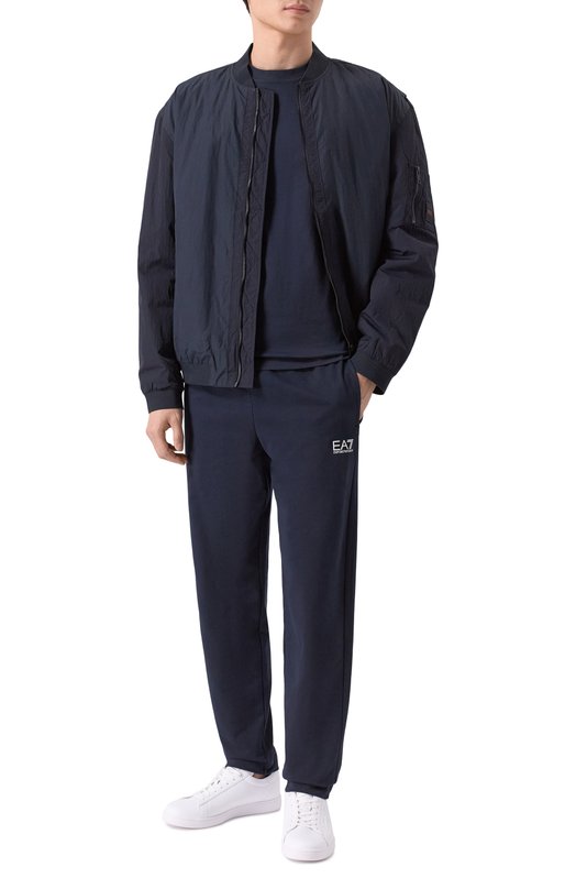 Хлопковые брюки EA7 8NPP65/PJVRZ Синий  8NPP65/PJVRZ Фото 2