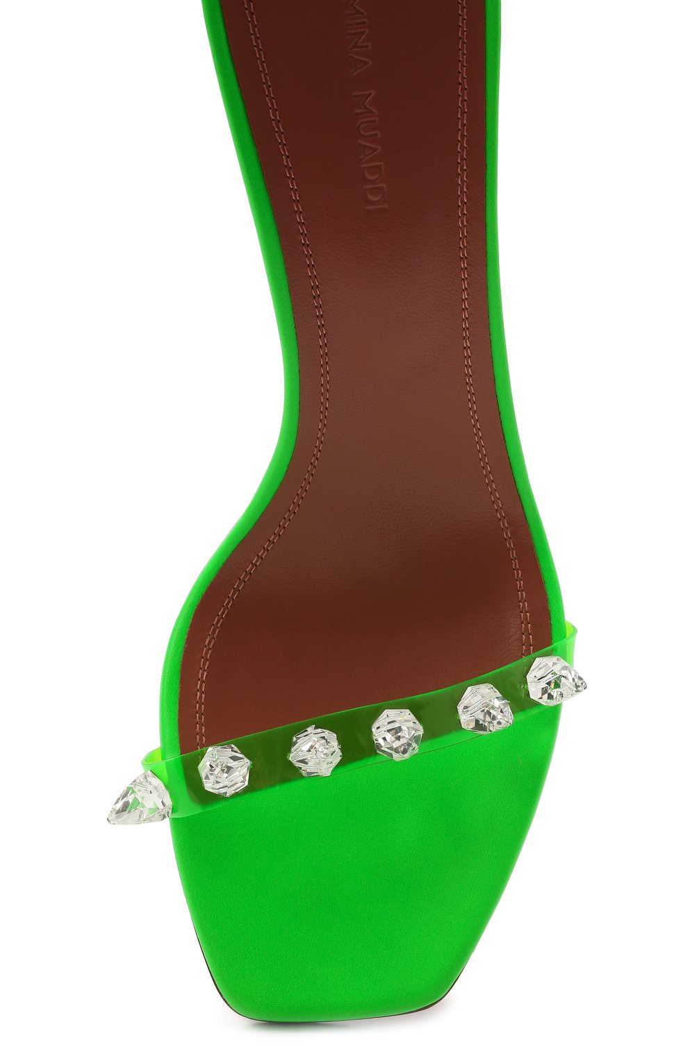 Босоножки julia glass 95 AMINA MUADDI, арт. JULIA GLASS SANDAL/PVC FLU0/GREEN, фото 5