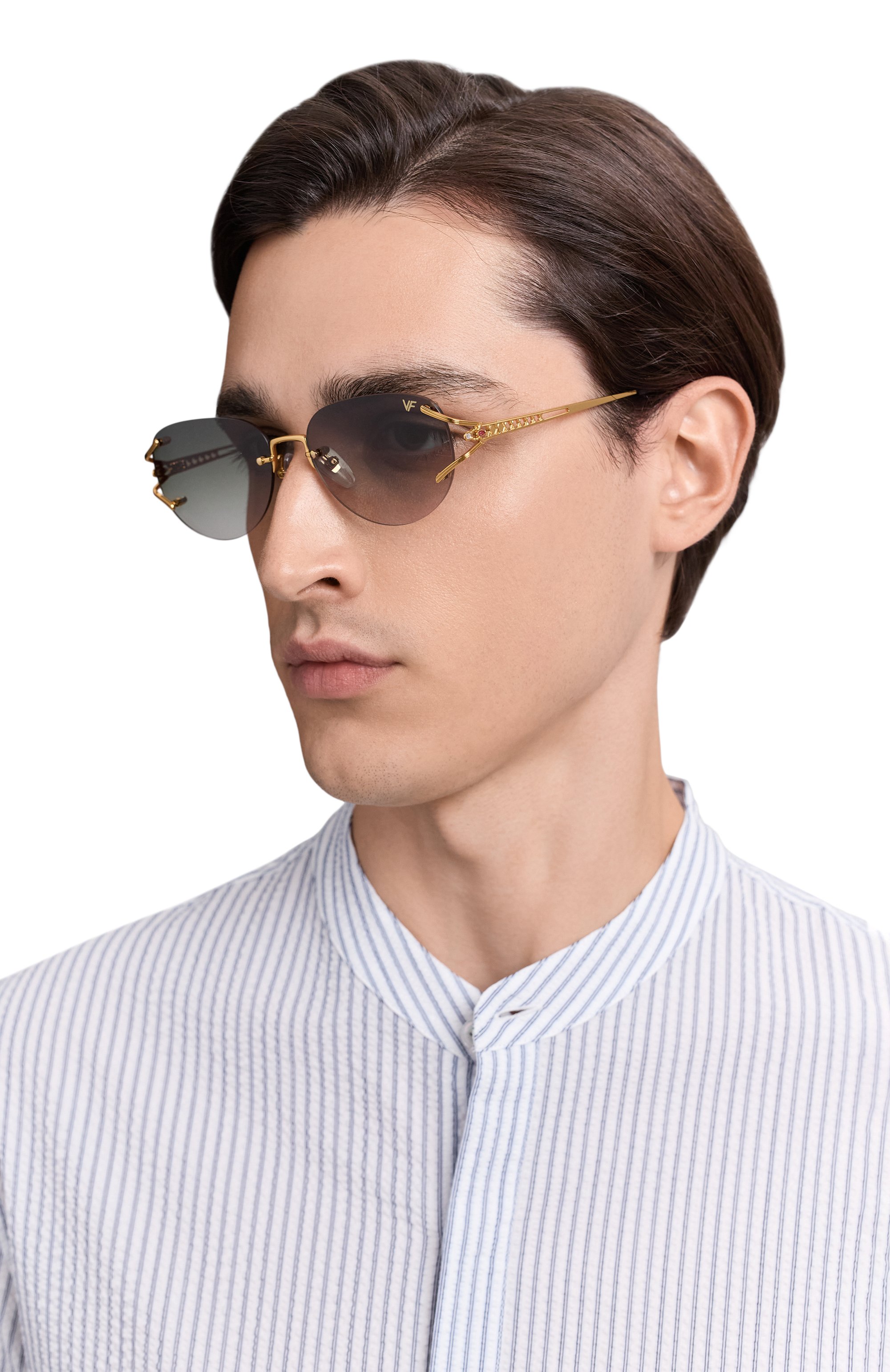 Солнцезащитные очки VINTAGE FRAMES, арт. BR0ADWAY YELL0W G0LD/GRAY, фото 2