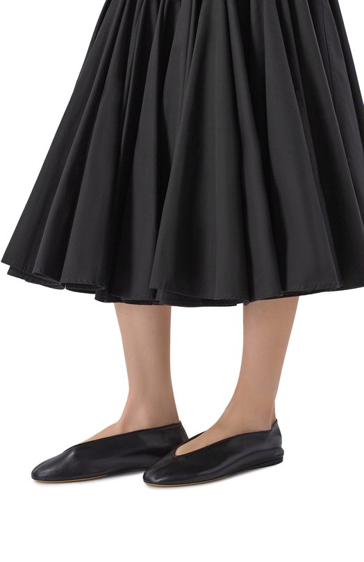 Кожаные балетки Duck Moschino MA11010C10/MA0 Чёрный  MA11010C10/MA0 Фото 2