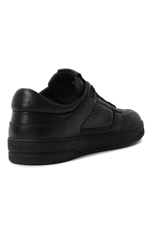 Кожаные кеды Sneak-Air Santoni MBSG22015NERRESS Чёрный  MBSG22015NERRESS Фото 5