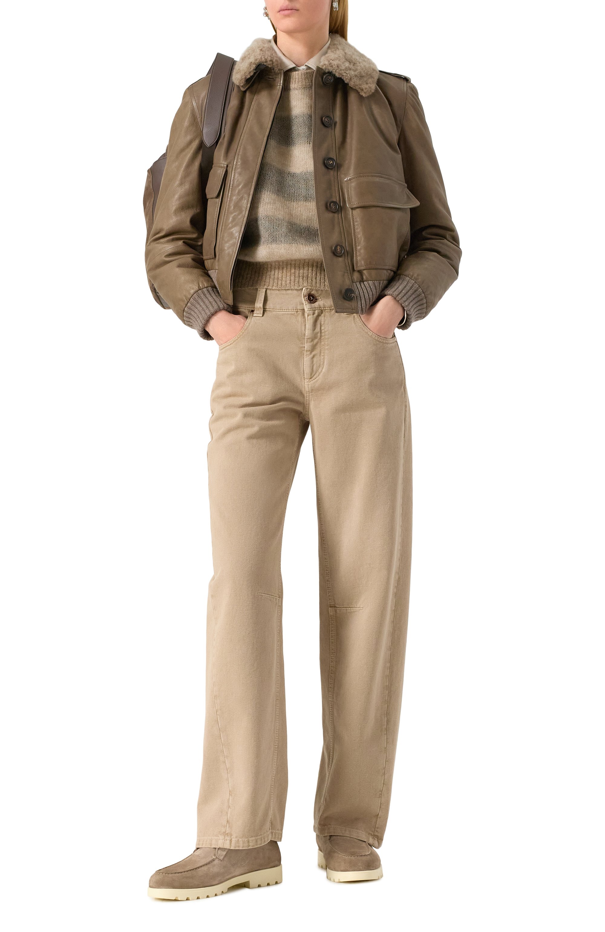 Кожаный бомбер BRUNELLO CUCINELLI, арт. MPN0C7416P, фото 2