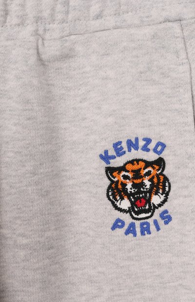 Хлопковые джоггеры KENZO серого цвета по цене 17700 руб., арт. K61863, фото 3 Хлопковые джоггеры KENZO, арт. K61863, фото 3