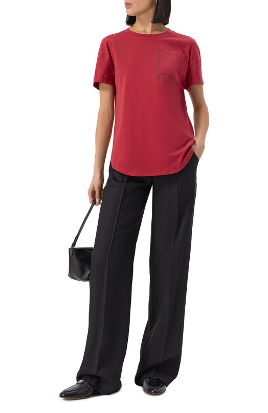 Льняные брюки Kiton D48122H0800412 Чёрный  D48122H0800412 Фото 2