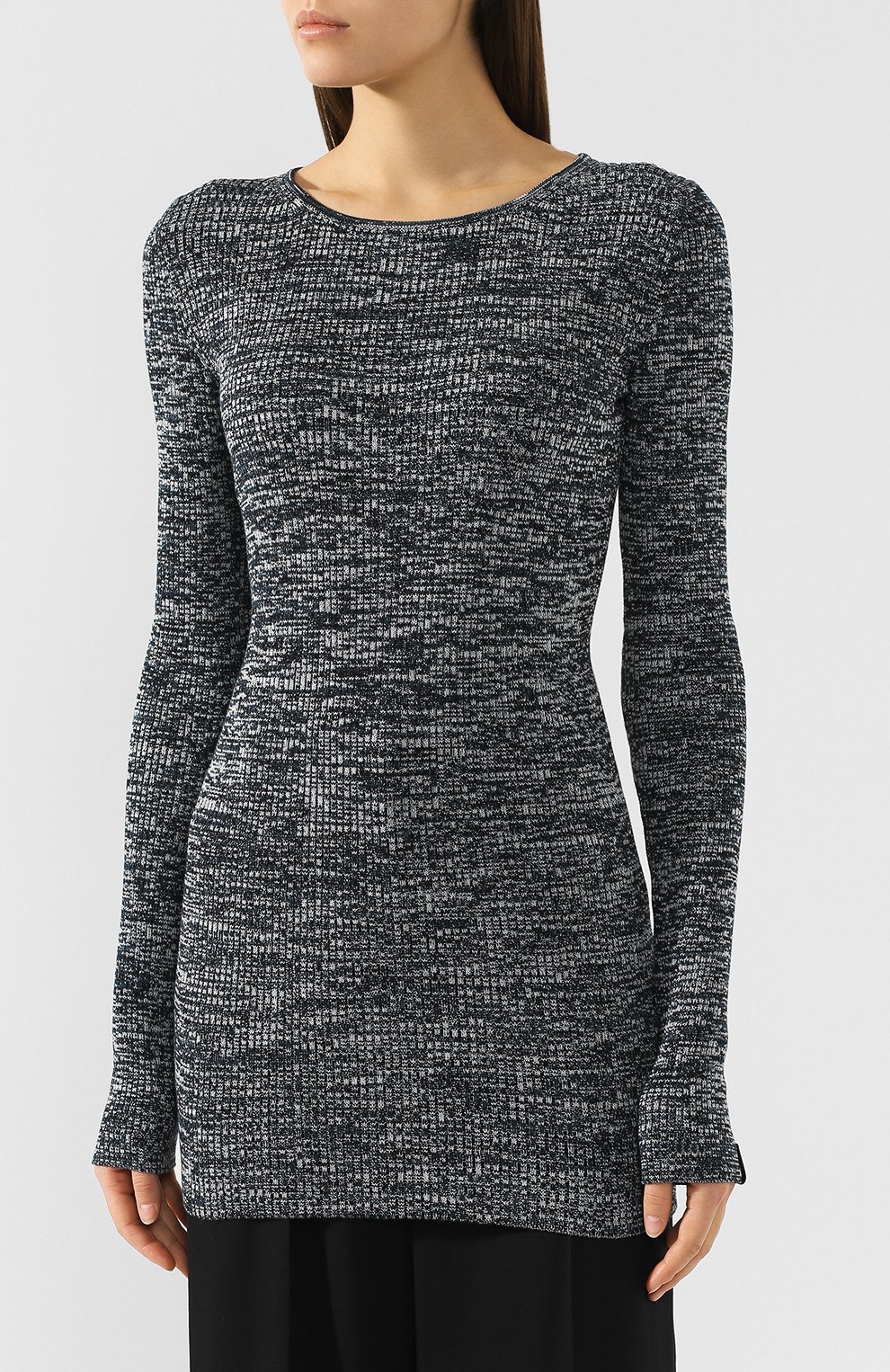Хлопковый пуловер BOTTEGA VENETA синего цвета по цене 84350 руб., арт. 564801/VF2X0, фото 3 Хлопковый пуловер BOTTEGA VENETA, арт. 564801/VF2X0, фото 3