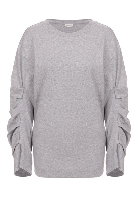 Хлопковый лонгслив Dries Van Noten 011110-2603-813 Серый 011110-2603-813