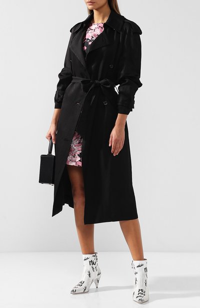 Кожаные ботильоны на каблуке с глиттером MIU MIU, арт. 5U072C/3KJ9, фото 2