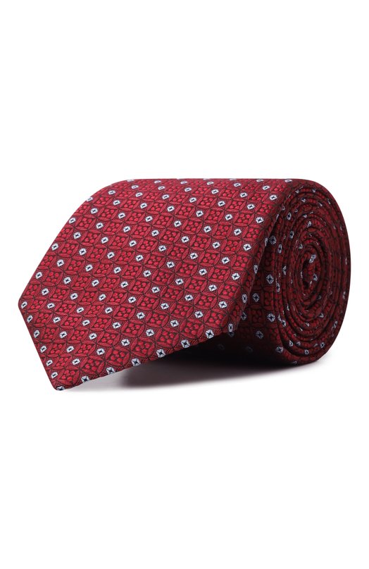 Шелковый галстук Canali 18/HJ04338 Красный 18/HJ04338