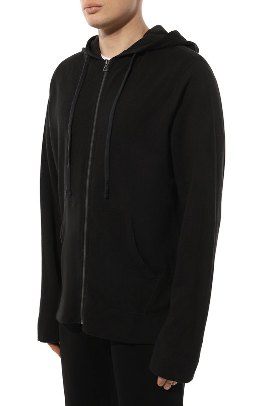 Хлопковая толстовка James Perse MXA2130 Чёрный  MXA2130 Фото 3