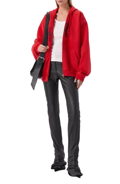 Хлопковая толстовка VETEMENTS красного цвета по цене 98550 руб., арт. MH27ZU232R, фото 3 Хлопковая толстовка VETEMENTS, арт. MH27ZU232R, фото 3