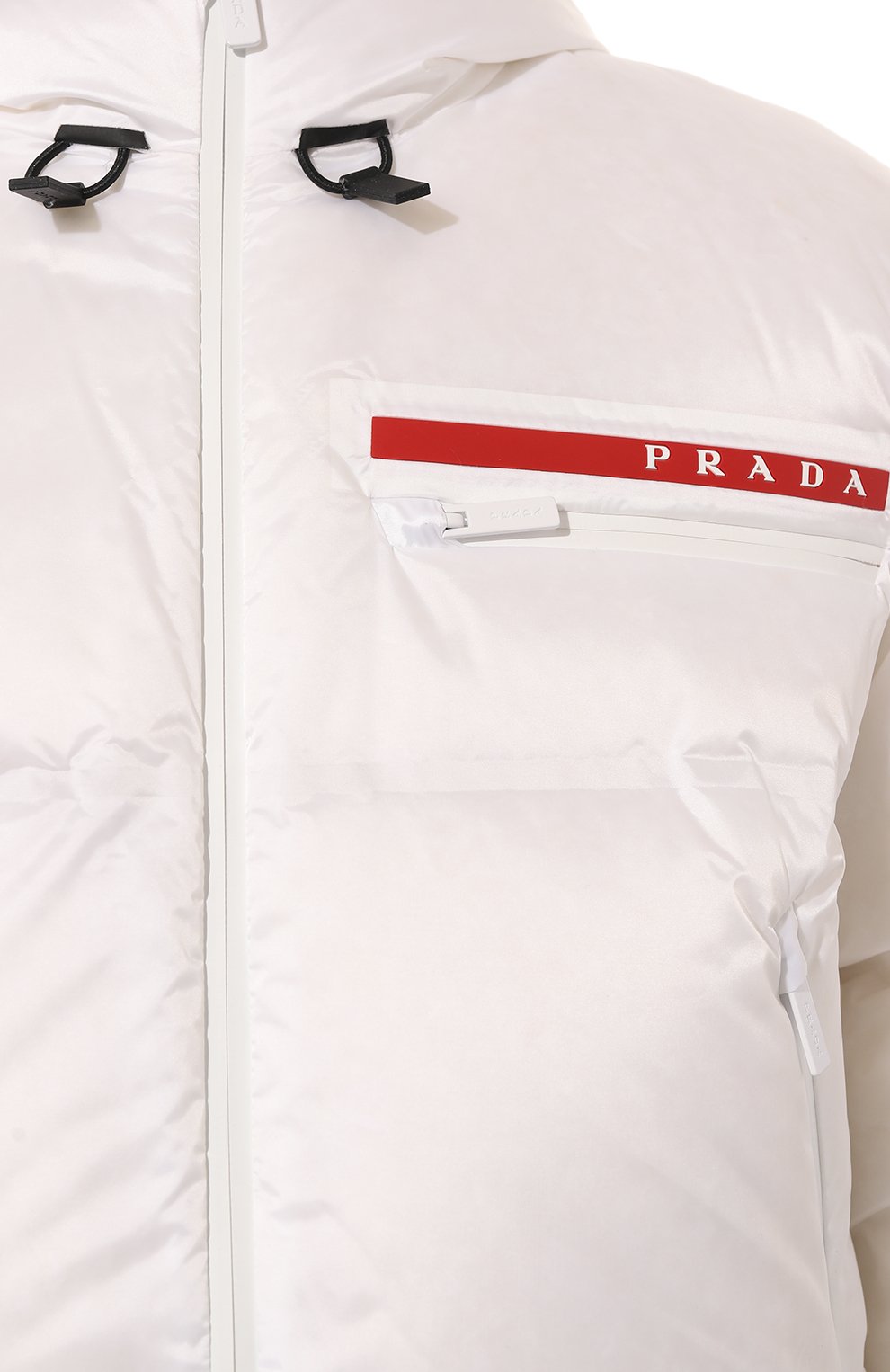 Пуховик prada linea rossa PRADA белого цвета по цене 230000 руб., арт. 29Z698-1ZT6-F027K-212, фото 5 Пуховик prada linea rossa PRADA, арт. 29Z698-1ZT6-F027K-212, фото 5