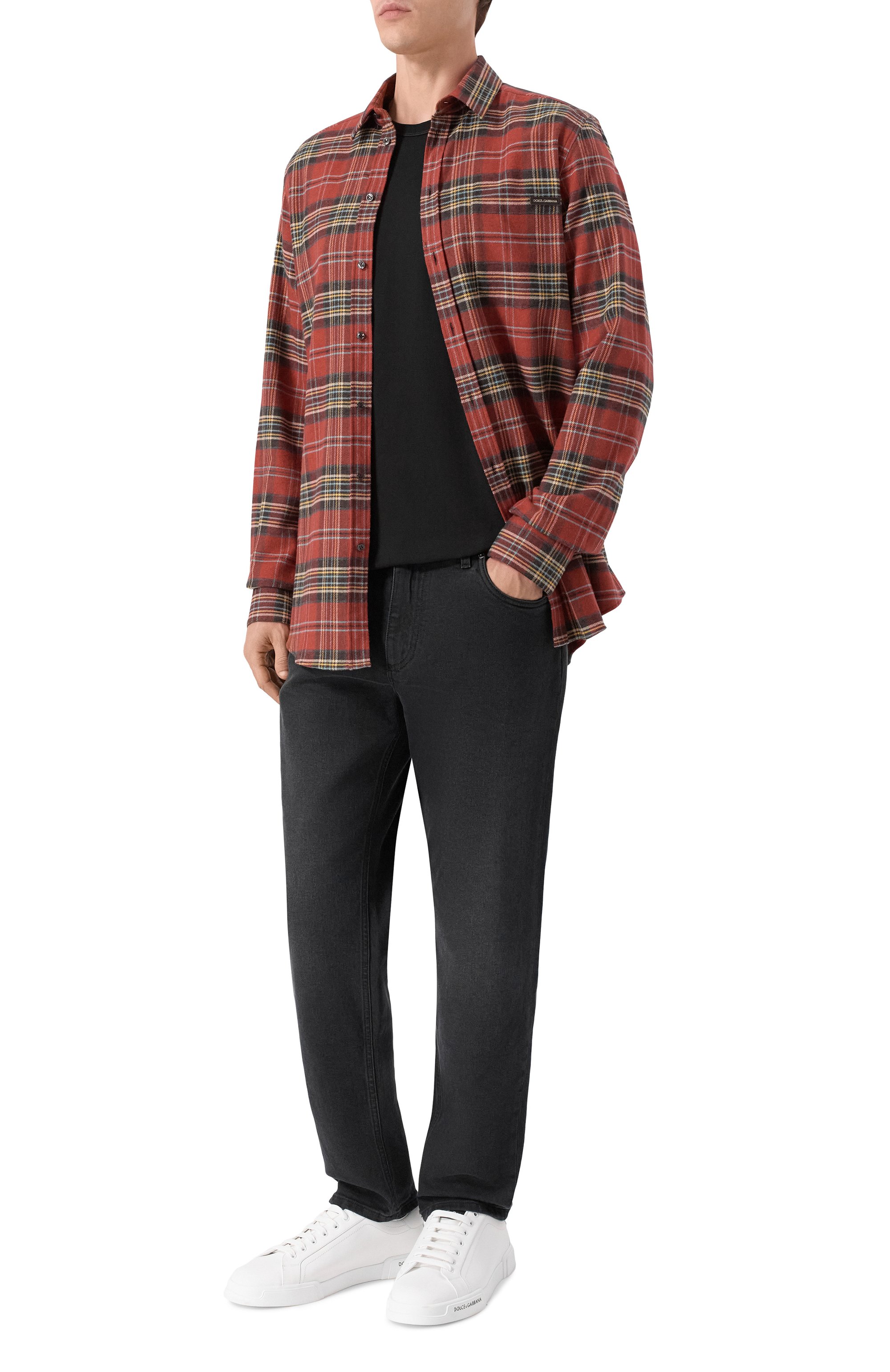 Хлопковая футболка DOLCE & GABBANA черного цвета по цене 45950 руб., арт. G8PT1T/G7P1B, фото 2 Хлопковая футболка DOLCE & GABBANA, арт. G8PT1T/G7P1B, фото 2