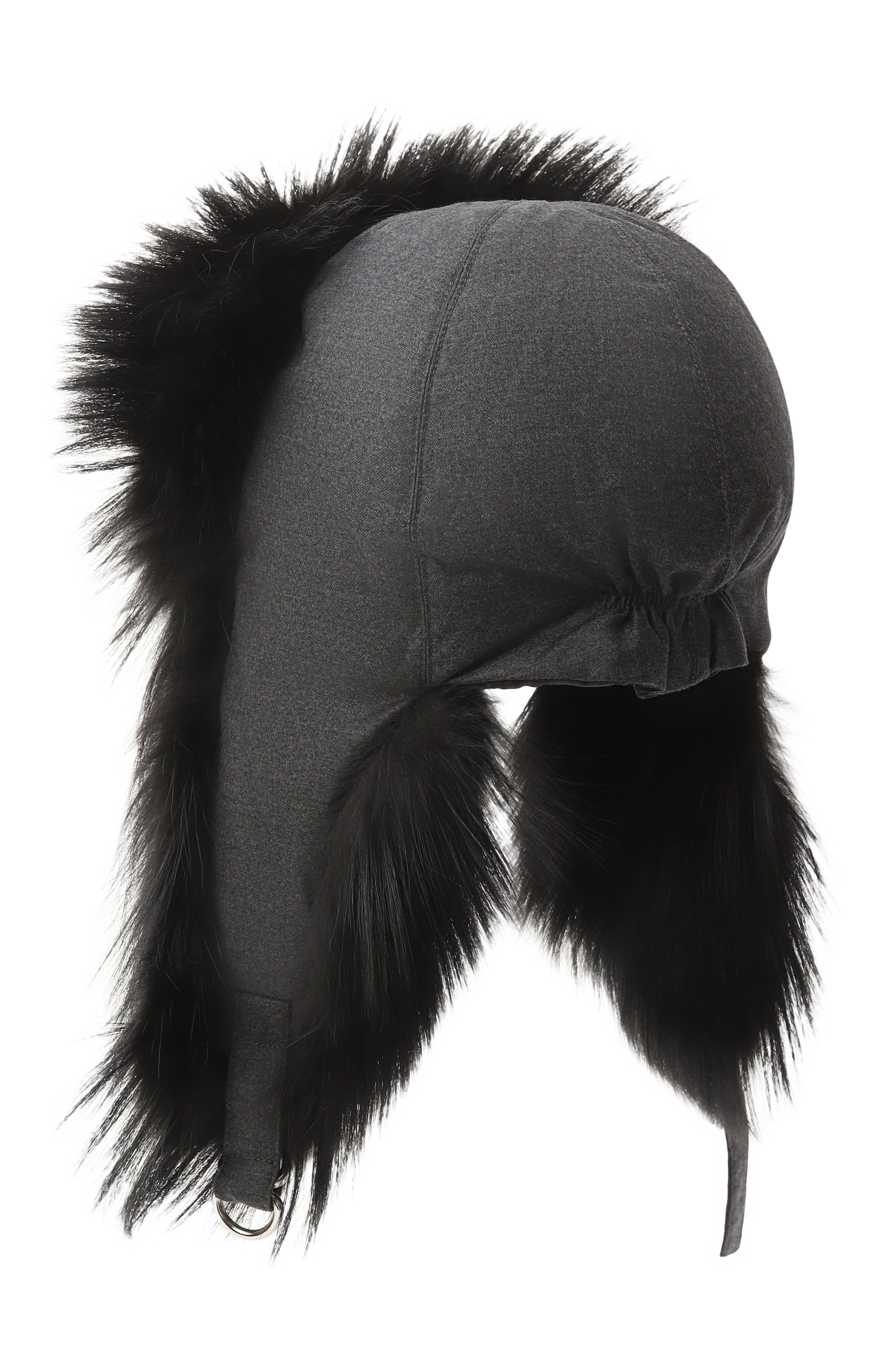 Шапка-ушанка с отделкой из песца YVES SALOMON, арт. 23WAA030XXW02W, фото 2