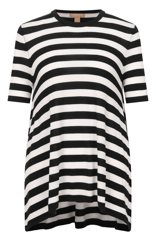 

Топ из шерсти и шелка Michael Kors Collection, Чёрно-белый