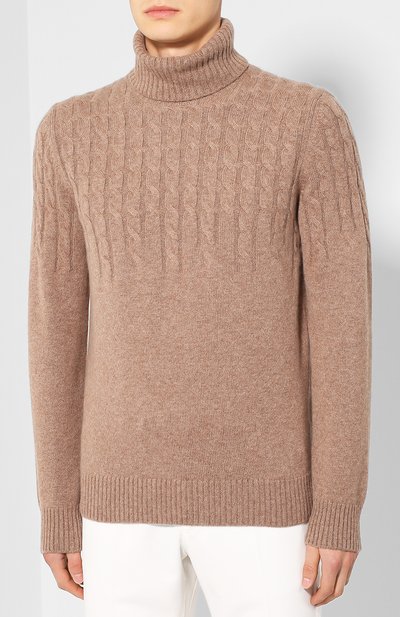 Кашемировый свитер FIORONI бежевого цвета по цене 79550 руб., арт. M19002D1, фото 3 Кашемировый свитер FIORONI, арт. M19002D1, фото 3