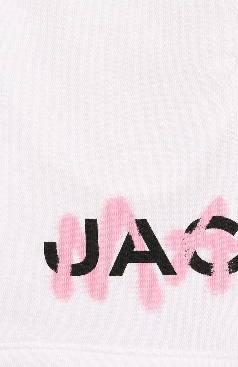 Детские хлопковые шорты MARC JACOBS (THE) белого цвета, арт. W60194/2A-5A | Фото 3 (Материал внешний: Хлопок; Нос: Не проставлено; Случай: Повседневный; Девочки Кросс-КТ: Шорты-спорт; Автоматизация состава: Проставлено; Ростовка одежда: 3 года | 98 см, 4 года | 104 см, 2 года | 92 см)