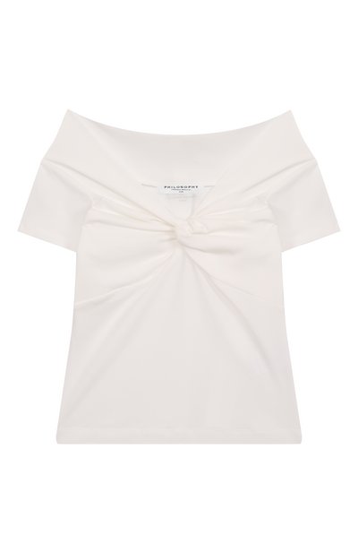 Хлопковая футболка PHILOSOPHY DI LORENZO SERAFINI KIDS, арт. I1E618/5202/12-14