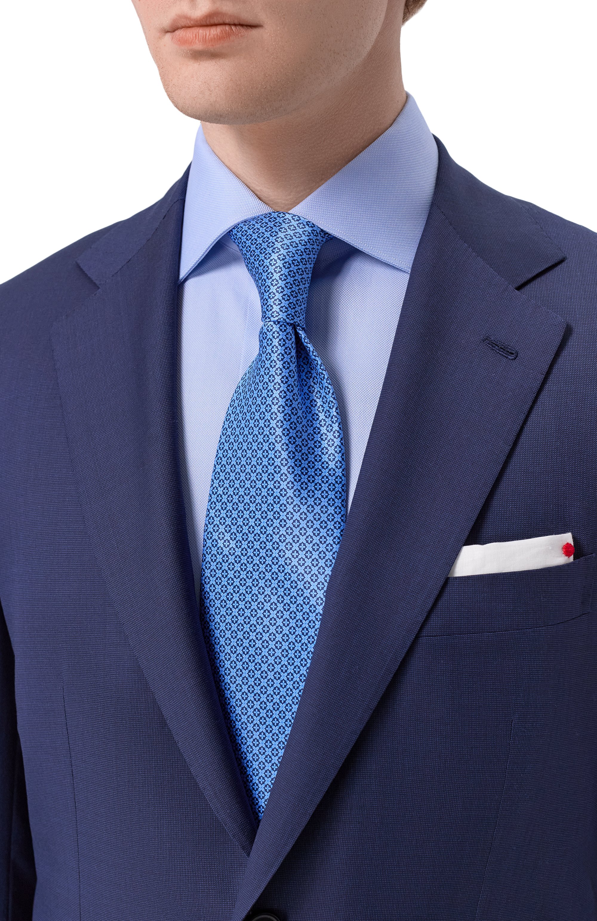 Шелковый галстук STEFANO RICCI голубого цвета по цене 34400 руб., арт. CXL/59028, фото 2 Шелковый галстук STEFANO RICCI, арт. CXL/59028, фото 2