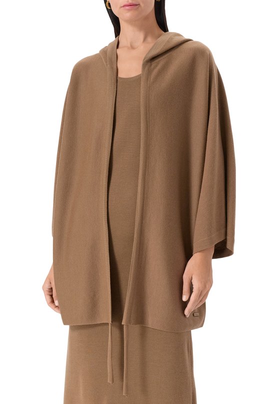 Шерстяной кардиган Max Mara ASTER Коричневый  ASTER Фото 3