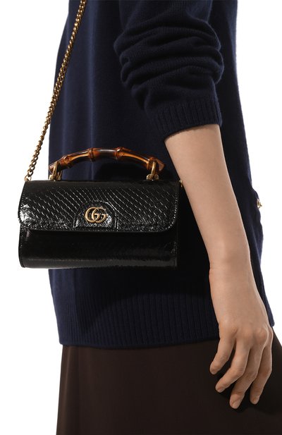 Сумка diana mini из кожи питона GUCCI, арт. 675795 LJM0T, фото 2