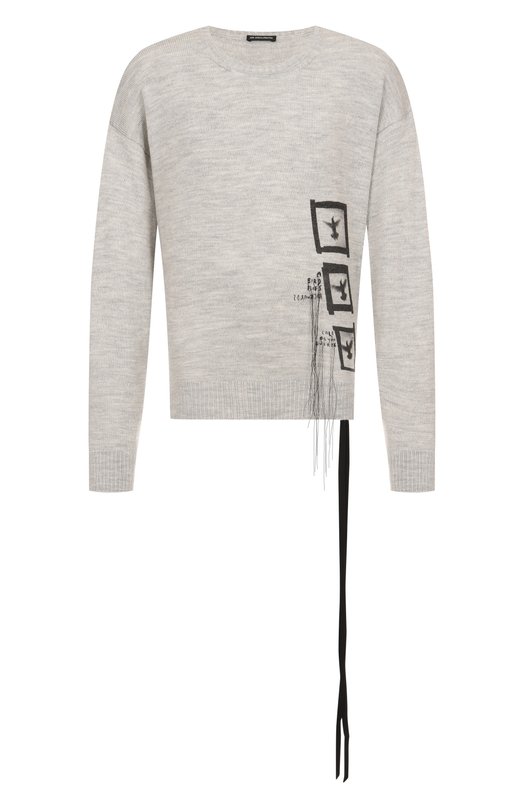 Шерстяной джемпер Ann Demeulemeester B0013174/KN071 Серый B0013174/KN071