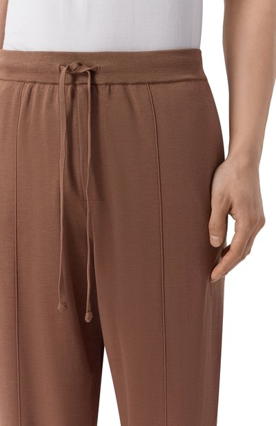 Брюки из шелка и хлопка 12 STOREEZ коричневого цвета по цене 29000 руб., арт. 136292, фото 5 Брюки из шелка и хлопка 12 STOREEZ, арт. 136292, фото 5