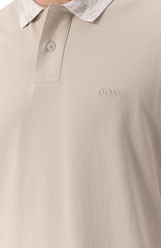 

Хлопковое поло BOSS Orange, Голубой