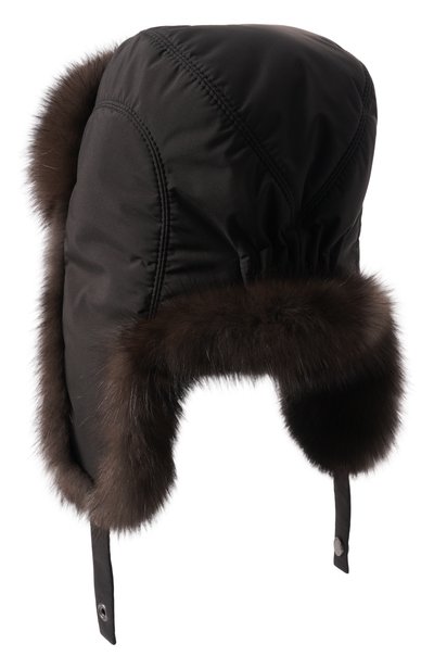 Шапка-ушанка modern с мехом соболя BLACK SABLE, арт. BS-MHMP-EB, фото 2