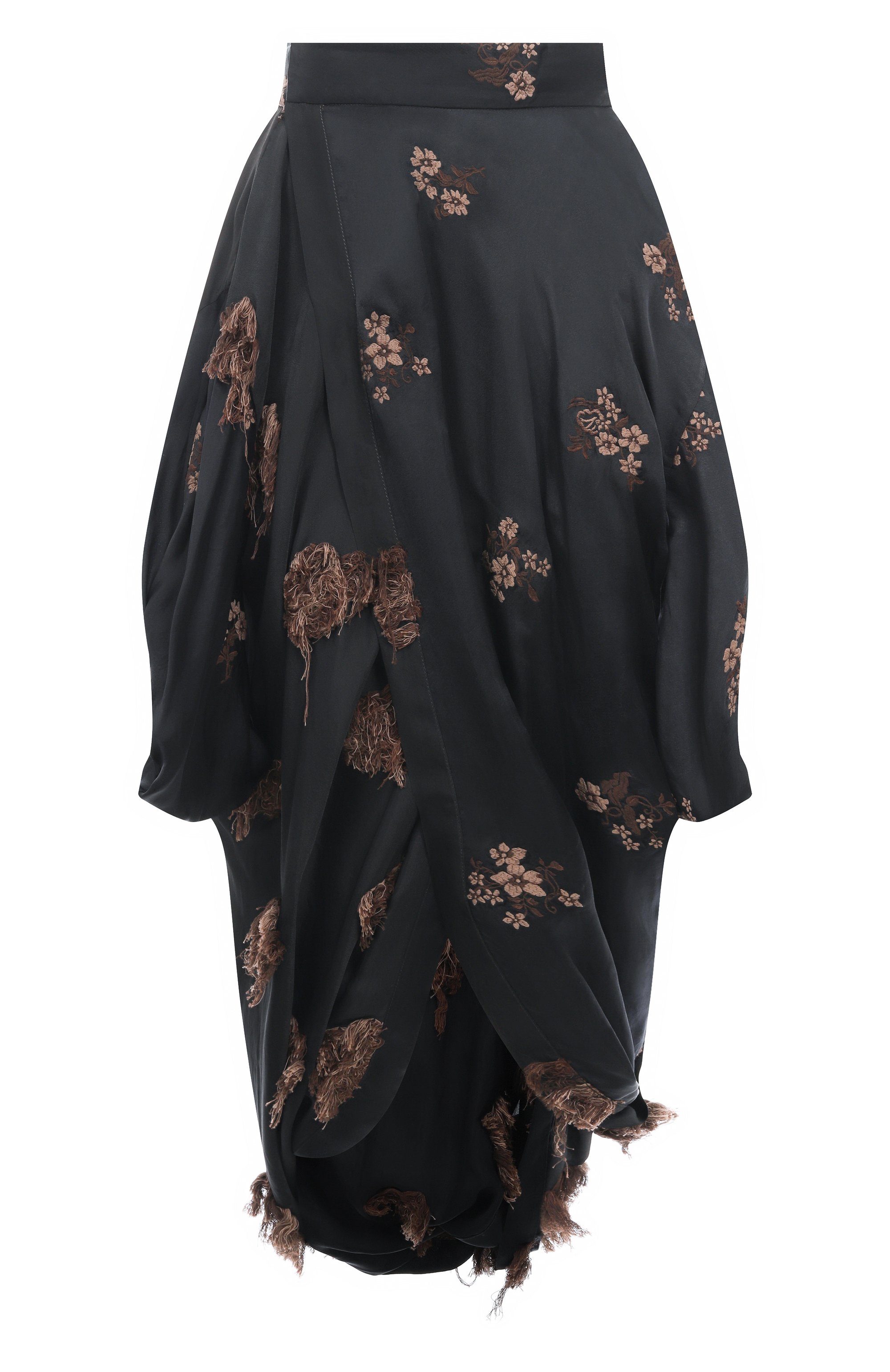 Юбка из хлопка и вискозы UMA WANG черного цвета по цене 106000 руб., арт. UW2007, фото 1 Юбка из хлопка и вискозы UMA WANG, арт. UW2007, фото 1