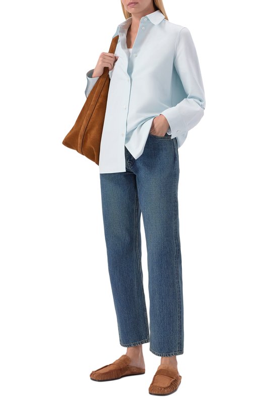 Замшевые сабо Jil Sander J15WX0016/P7590 Коричневый  J15WX0016/P7590 Фото 3