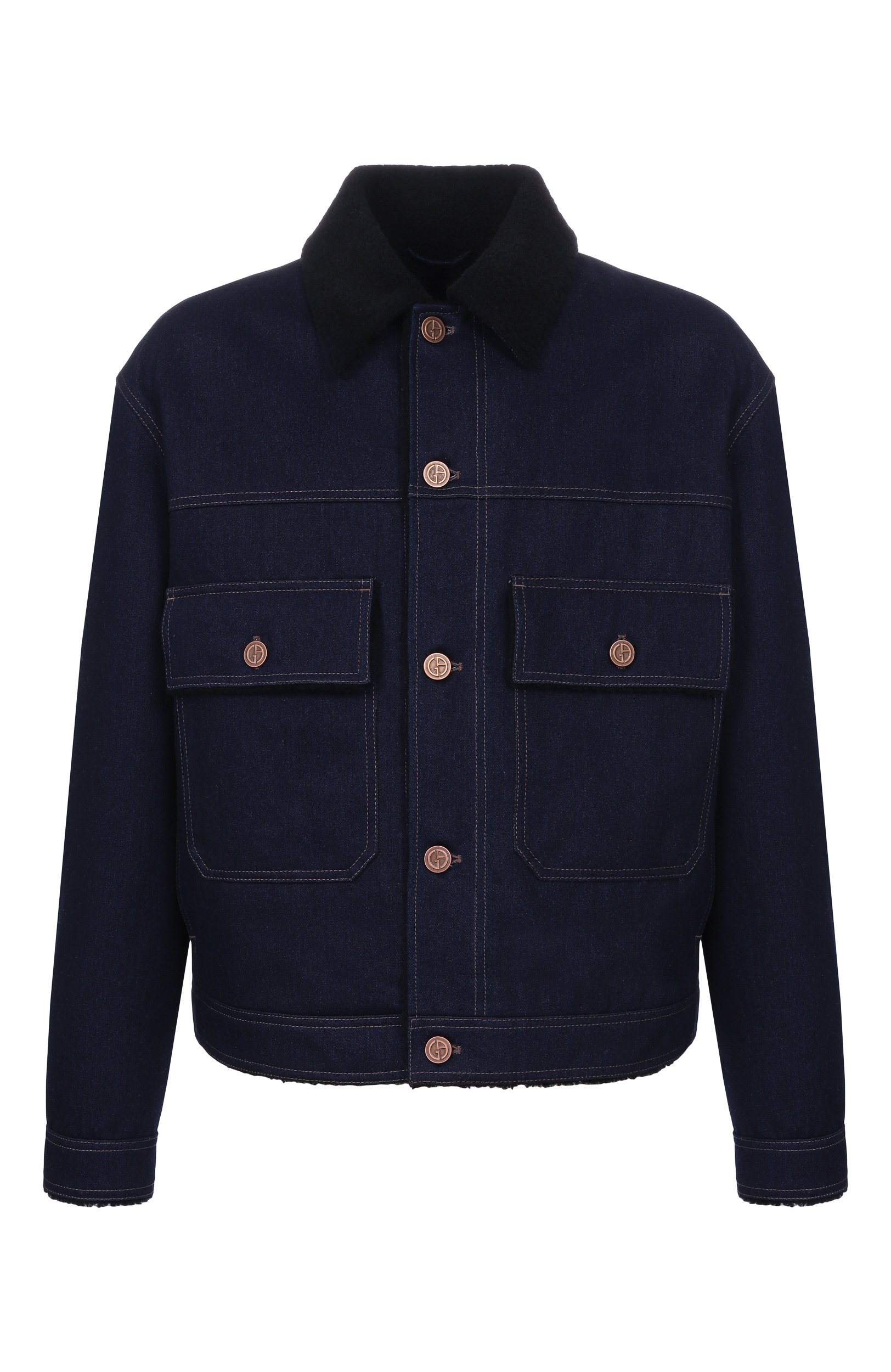 Джинсовая куртка с подкладкой из овчины GIORGIO ARMANI, арт. GM004587/AF28862, фото 1