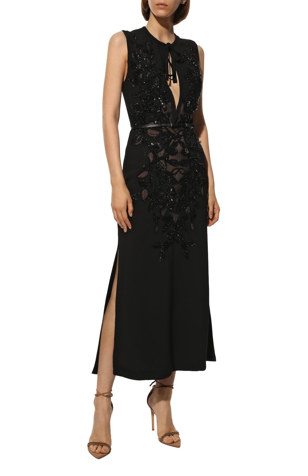 Платье с отделкой пайетками и бисером ELIE SAAB, арт. 7930, фото 3