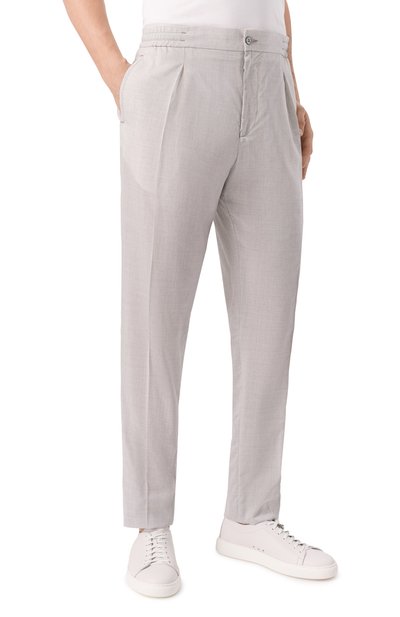 Брюки из шерсти и шелка MARCO PESCAROLO, арт. CHIAIA/5122, фото 3