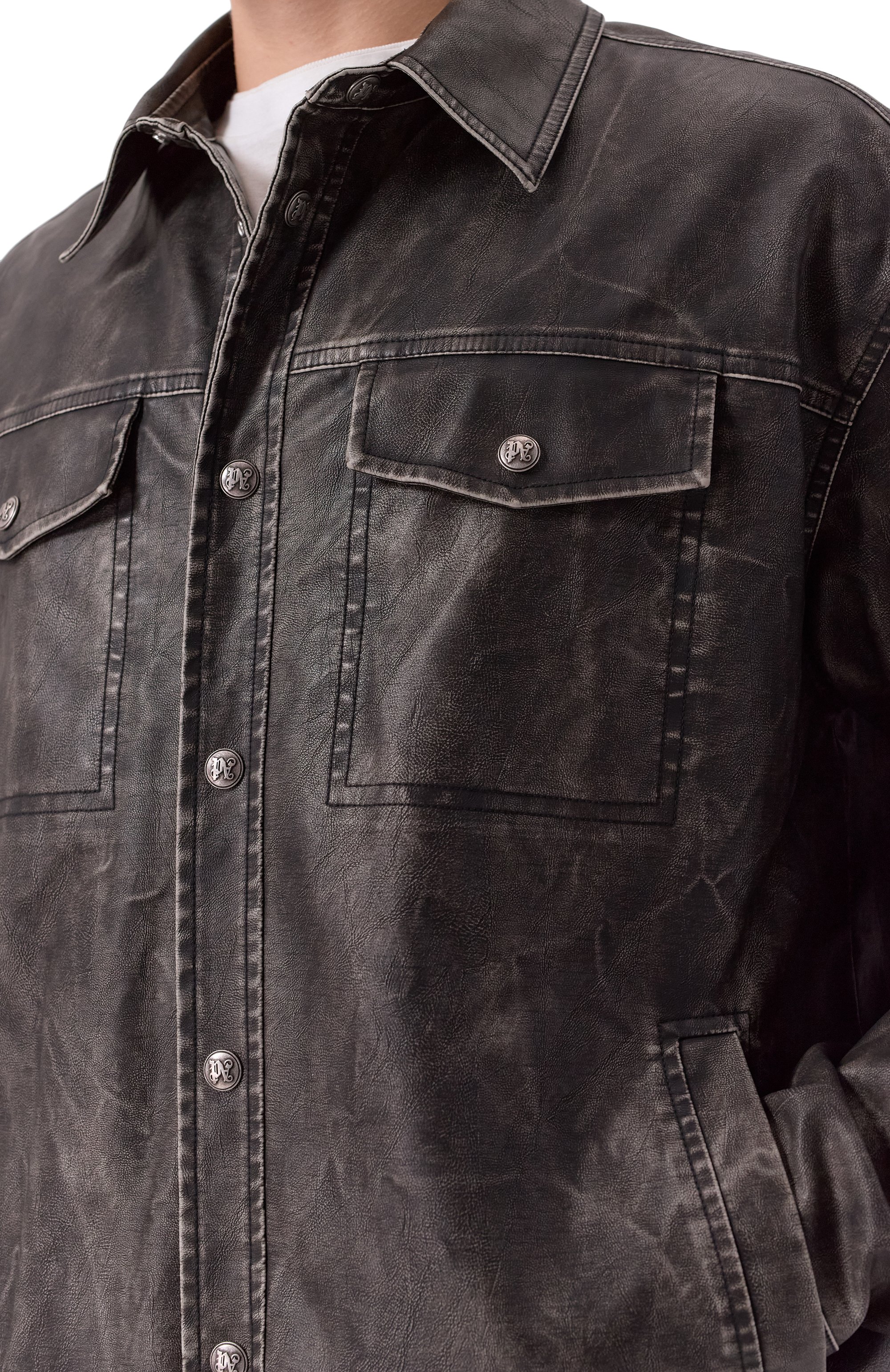 Куртка-рубашка PALM ANGELS, арт. PMJE015F25FAB001, фото 5