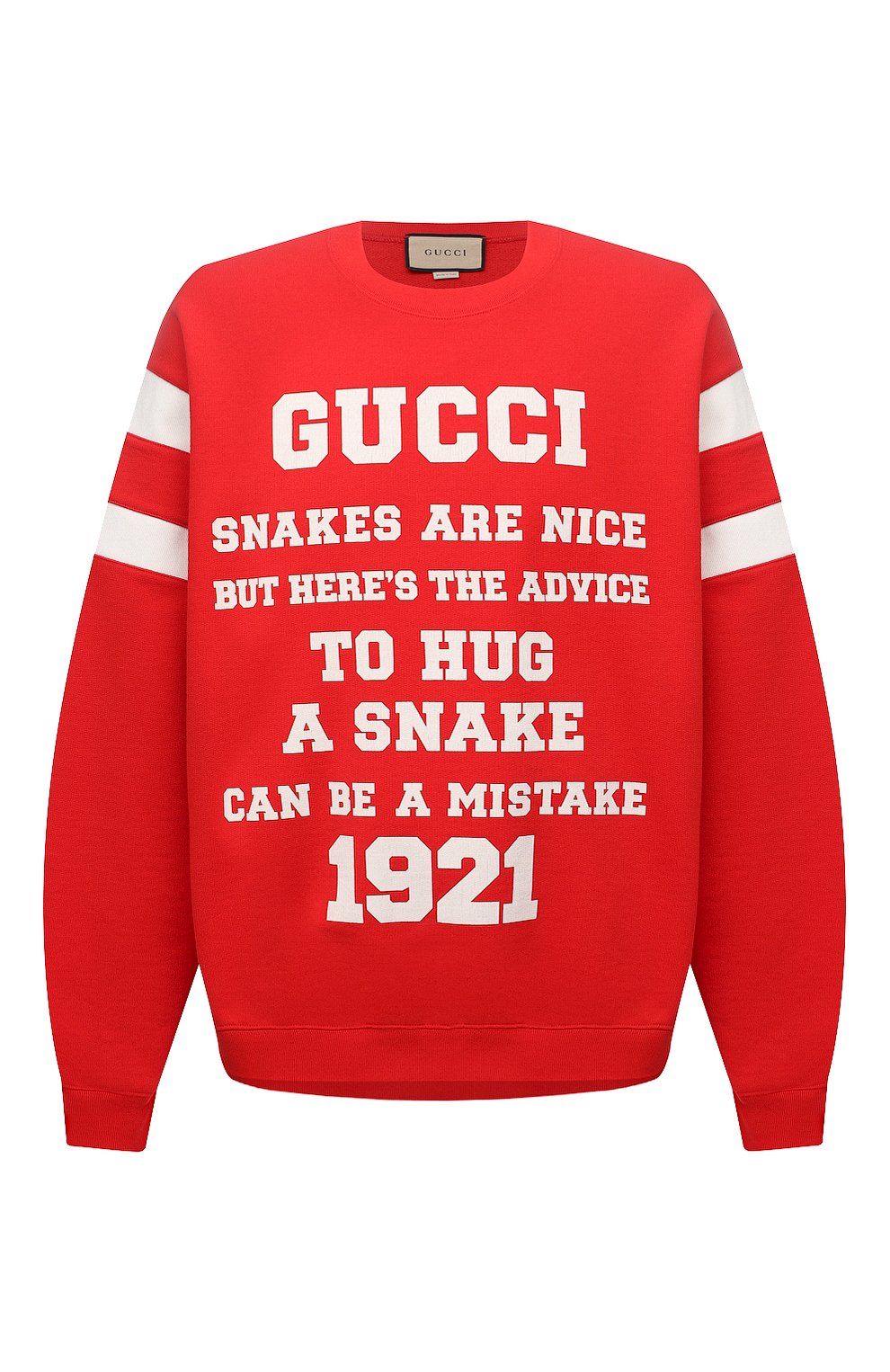 Мужской красный хлопковый свитшот GUCCI купить в интернет-магазине ЦУМ ...