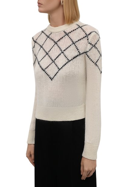 Пуловер SAINT LAURENT кремового цвета по цене 83950 руб., арт. 597133/YAJM2, фото 3 Пуловер SAINT LAURENT, арт. 597133/YAJM2, фото 3