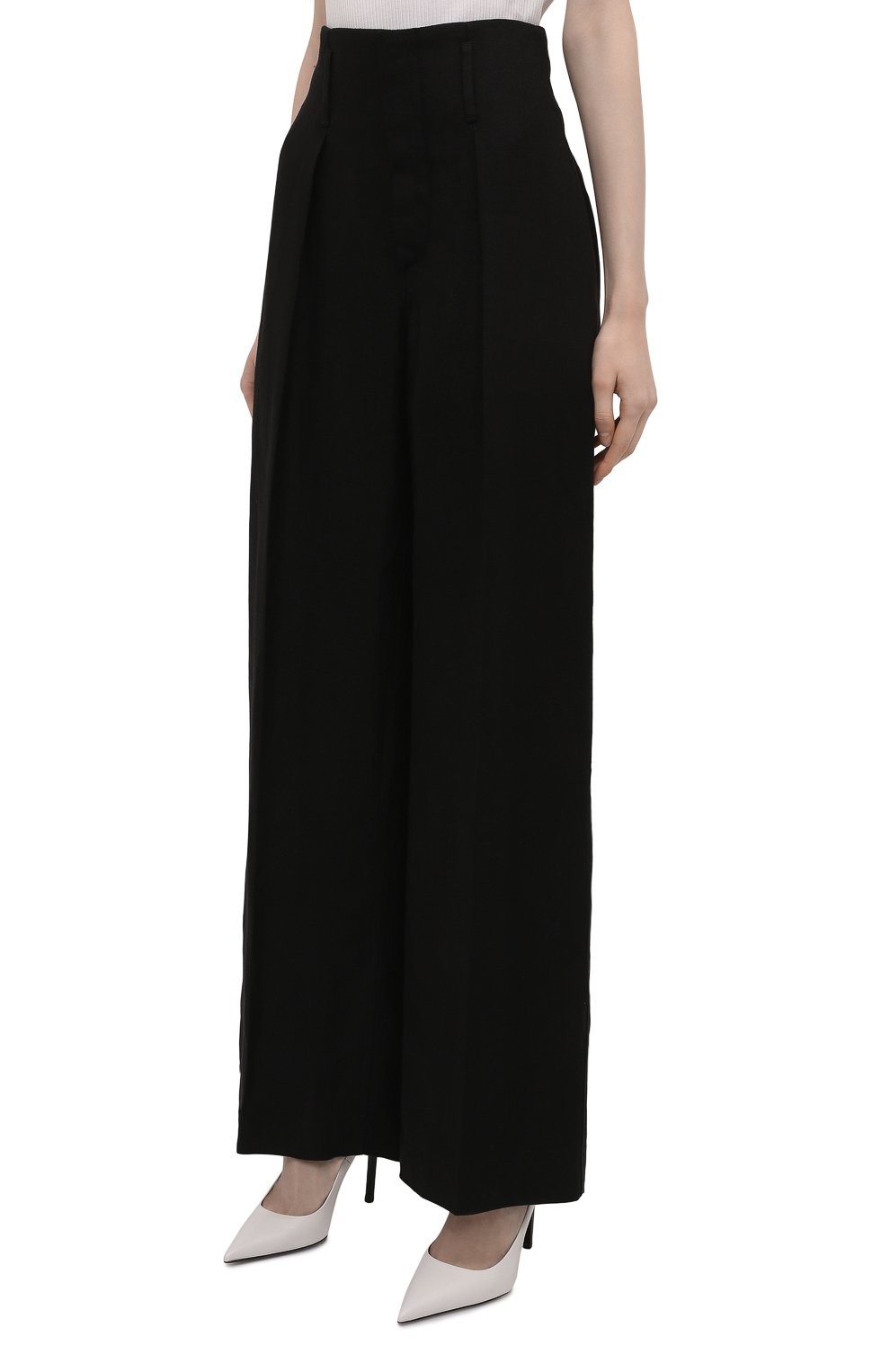 Льняные брюки BRUNELLO CUCINELLI черного цвета по цене 138000 руб., арт. MH506P7969, фото 3 Льняные брюки BRUNELLO CUCINELLI, арт. MH506P7969, фото 3