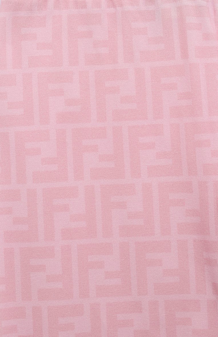 Детские хлопковые легинсы FENDI светло-розового цвета, арт. JFF321/AQSY/8-12+ | Фото 3 (Материал внешний: Хлопок; Нос: Не проставлено; Девочки Кросс-КТ: Леггинсы-одежда; Ростовка одежда: 10 - 11 лет | 140 - 146см, 12 лет | 152 см, 9 лет | 134 см)