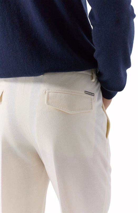 Шерстяные брюки Stefano Ricci M1T5300011/W0036R Кремовый  M1T5300011/W0036R Фото 5