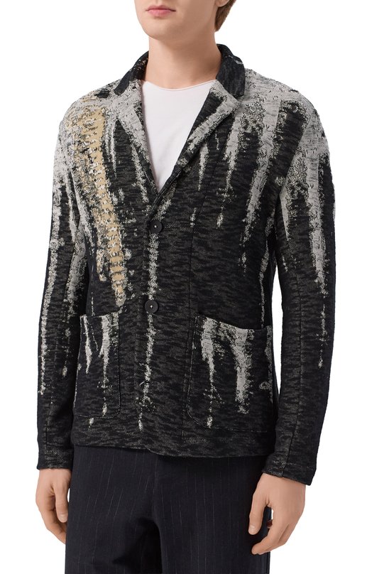 Пиджак из хлопка и лиоцелла Transit CFUTRC18533 Чёрно-белый  CFUTRC18533 Фото 3