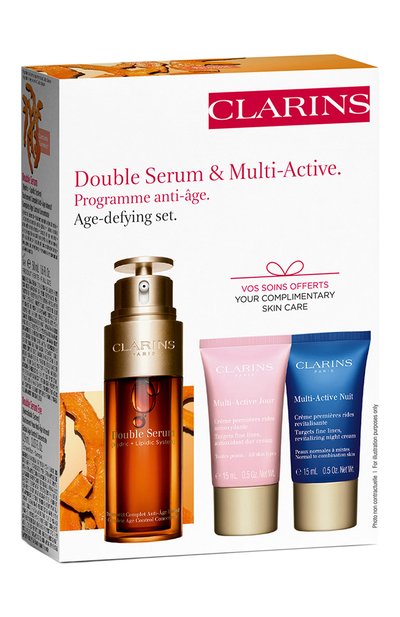 Набор double serum & multi-active age-defying set (50+2x15+0,9ml) CLARINS, арт. 80097035, фото 3