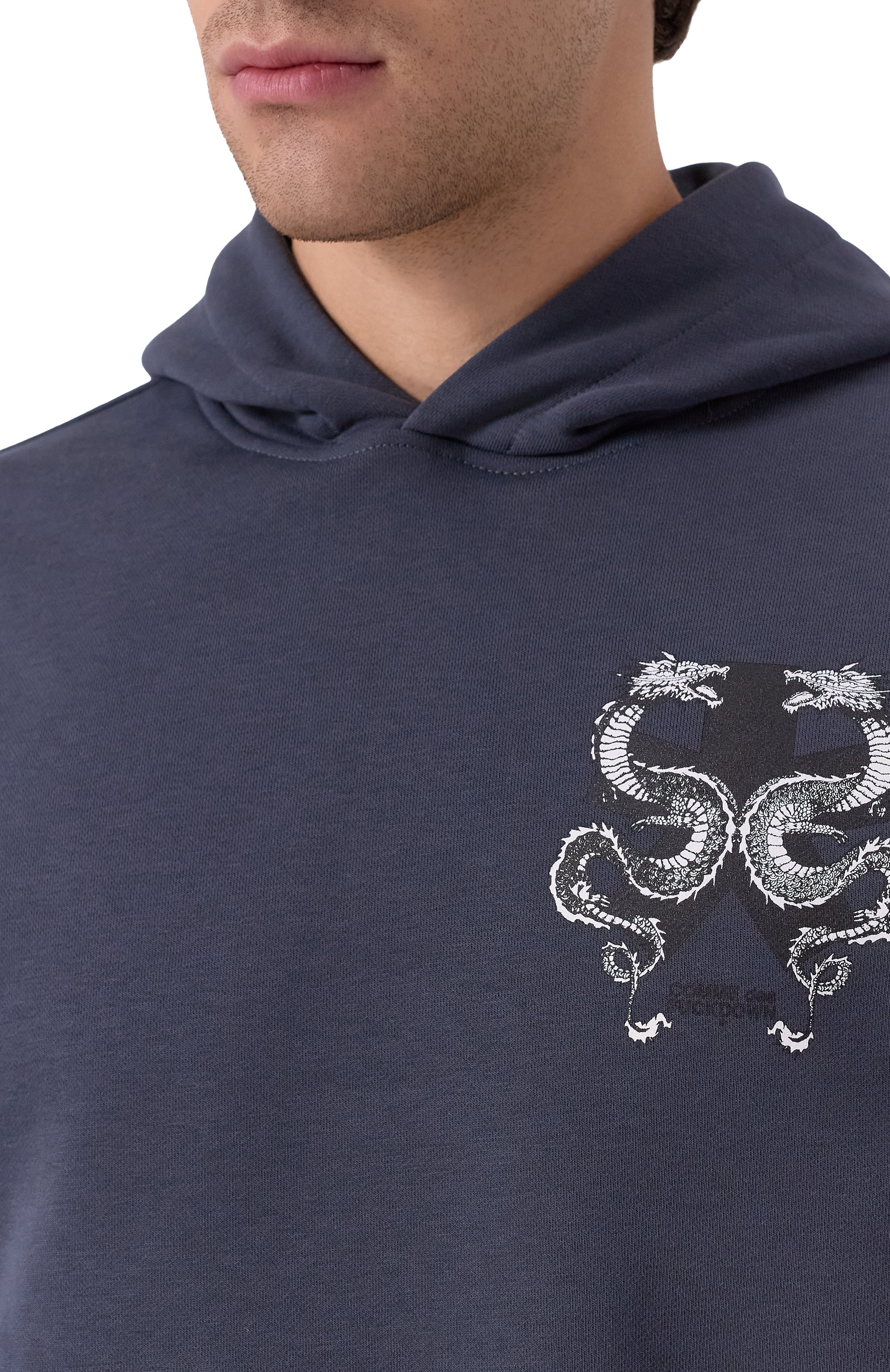 Хлопковое худи COMME DES FUCKDOWN темно-серого цвета по цене 12950 руб., арт. CFABM01845, фото 5 Хлопковое худи COMME DES FUCKDOWN, арт. CFABM01845, фото 5