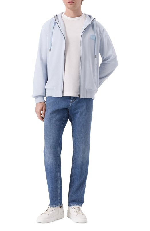 Хлопковая толстовка Dolce & Gabbana G9ABIT/G7M4Y Голубой  G9ABIT/G7M4Y Фото 2