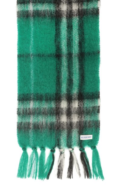 Шерстяной шарф BURBERRY зеленого цвета по цене 73950 руб., арт. 8112968, фото 4 Шерстяной шарф BURBERRY, арт. 8112968, фото 4