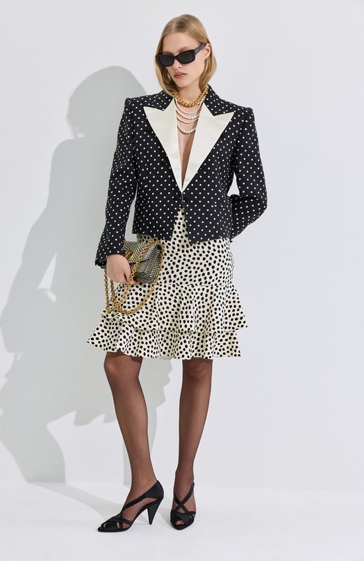 Шелковая юбка Chloé CH26SJU47306 Чёрно-белый  CH26SJU47306 Фото 6