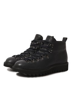 Мужские кожаные ботинки FRACAP темно-синего цвета, арт. M120/NEBRASKA 316 | Фото 1 (Мужское Кросс-КТ: Ботинки-обувь; Материал внутренний: Натуральная кожа; Материал сплава: Проставлено; Материал утеплителя: Без утеплителя; Подошва: Плоская; Драгоценные камни: Проставлено)