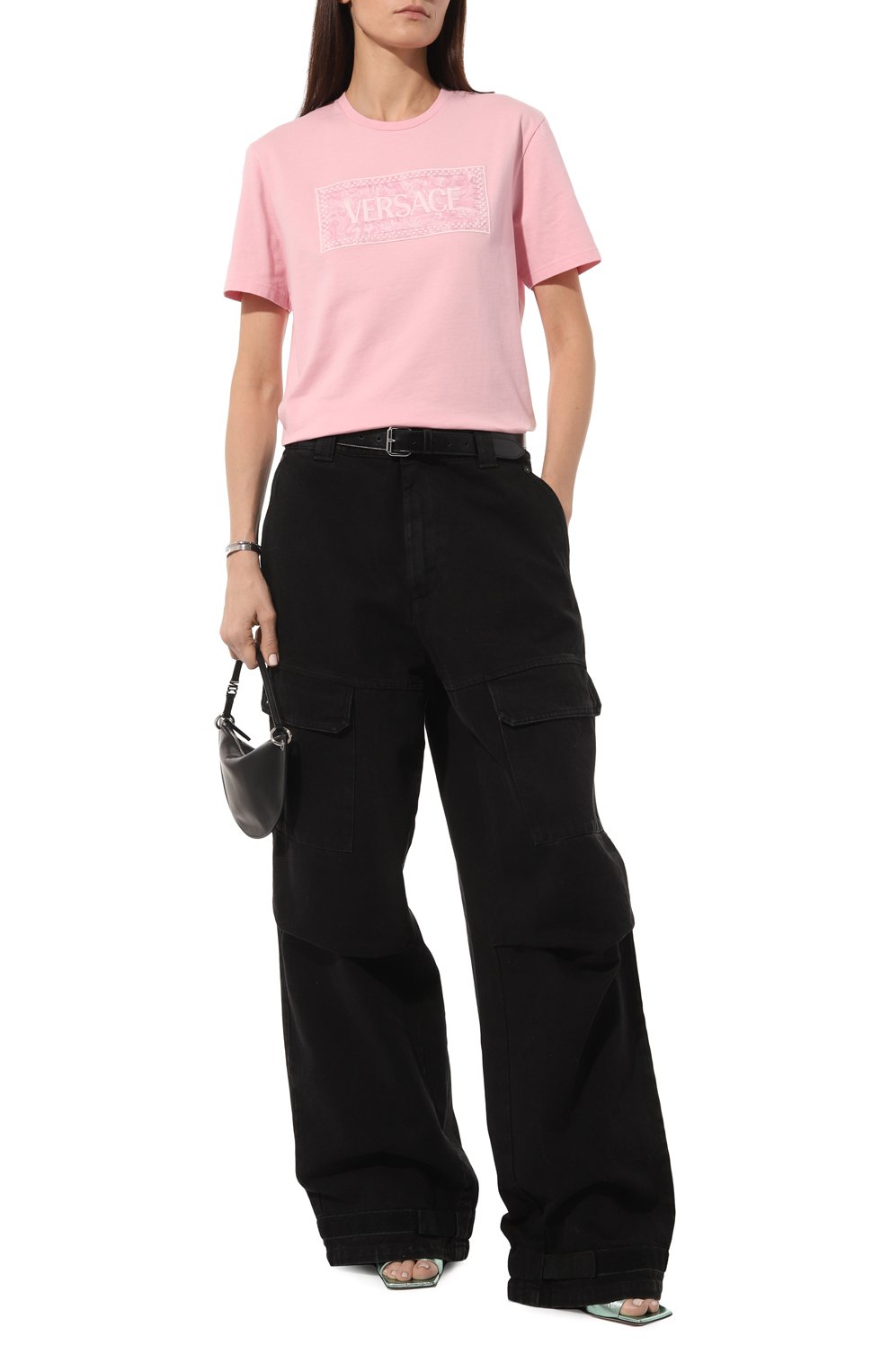Хлопковая футболка VERSACE, арт. 1013600/1A10135, фото 2
