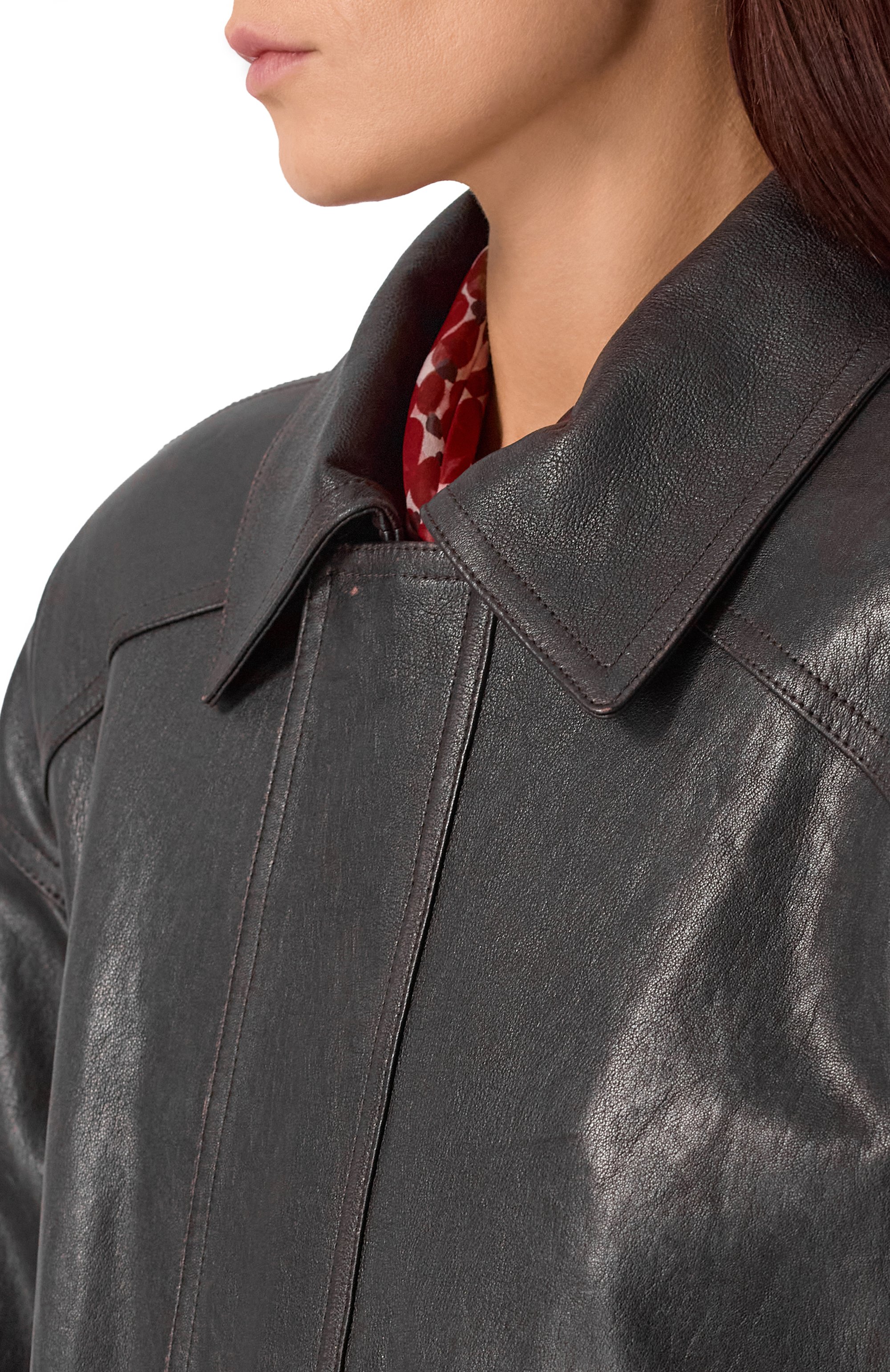 Кожаный бомбер SAINT LAURENT, арт. 842948/YCNX2, фото 5