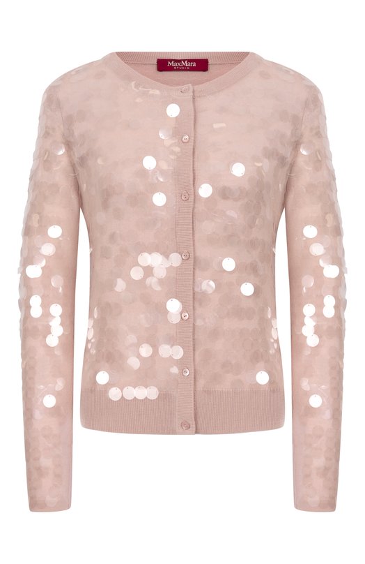 Шерстяной кардиган Max Mara Studio NECT0N Розовый NECT0N
